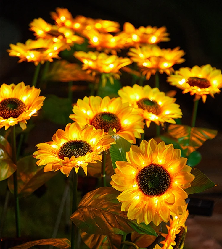 

Solar Sunflowers Light Outdoor Lawn Garden LED Flower Light Waterproof Night Lamp for Yard Pathway Landscape Home Decoration