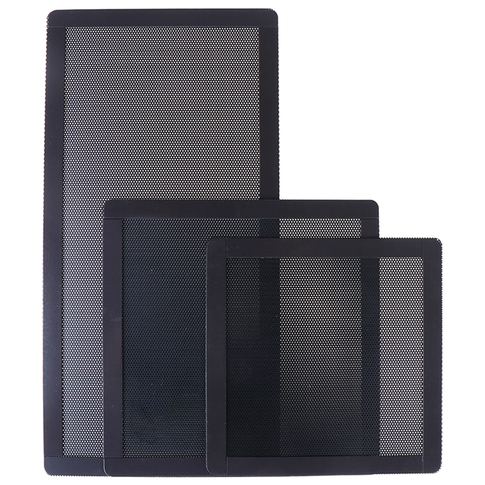 

Black PVC Computer Case PC Case Cooling Fan Dust Filter Mesh Horn Net Computer Guard Cover