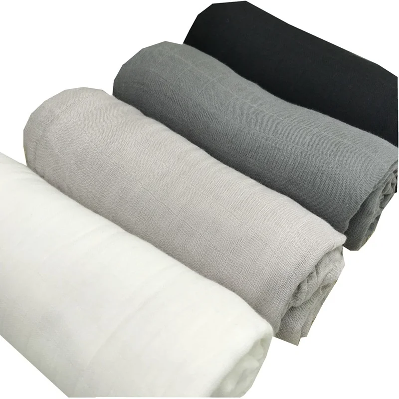 

Муслиновое Пеленальное Одеяло 120*120 см, 70% бамбуковое Хлопковое одеяло, Двухслойное банное Марлевое одеяло, спальный мешок, чехол для коляски, тканевые подгузники