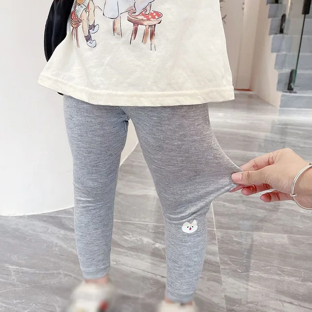 Set 2 Leggings Per Ragazze In Cotone Elastan - Lunghezza Caviglia, 16 Colori, Vita Media