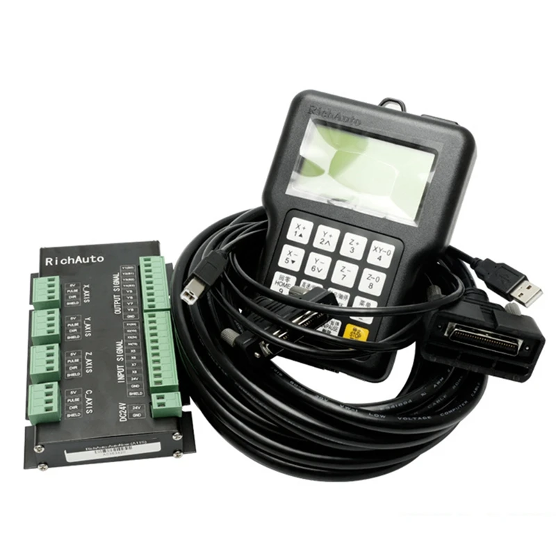 

3 Axis Motion Controller Remote For Richauto DSP A11 CNC Controller A11S A11E A11C For CNC Engraving Cutting English