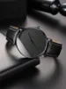 Watch New Men Watch Luxury Bracelet Set Fashion Business Black Leather Quartz Wrist Watches For Men Gift Set Relogio Masculino 2