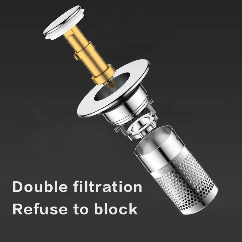 Multifunctional Floor Drain Filter Cover Rebound Core Sink Drainage Bobby Pin Collector Floor drain filter floor drain strainer floor drain basin drain cover floor drainer inner core Shower Basin