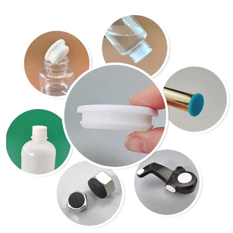 Silicone Rubber Caps Rubber Caps Silicone Rubber Plugs 2-50mm White