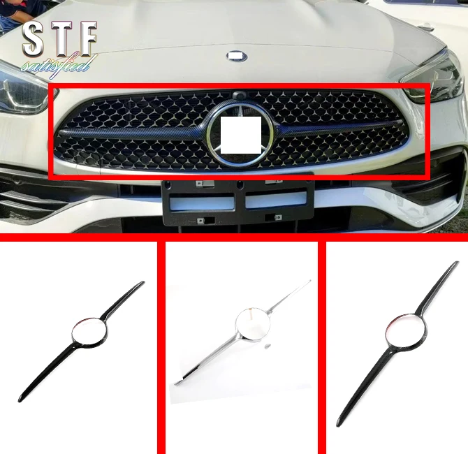 

ABS Front Grille Around Hood Trim For Mercedes-Benz C-Class W206 C180 C200 C300 2021 2022 2023 Car Accessories Stickers