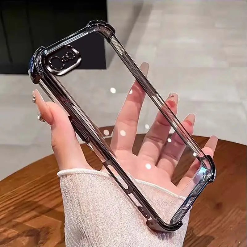 Electroplated Silicone Soft Shell Phone Case with All-Inclusive Lens Protection