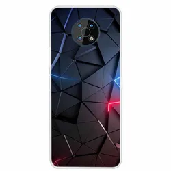 Elegant Marble Clear Soft TPU Silicone Phone Case - Shimmering Protection and Style for Nokia 7.2 (Lotus root color)