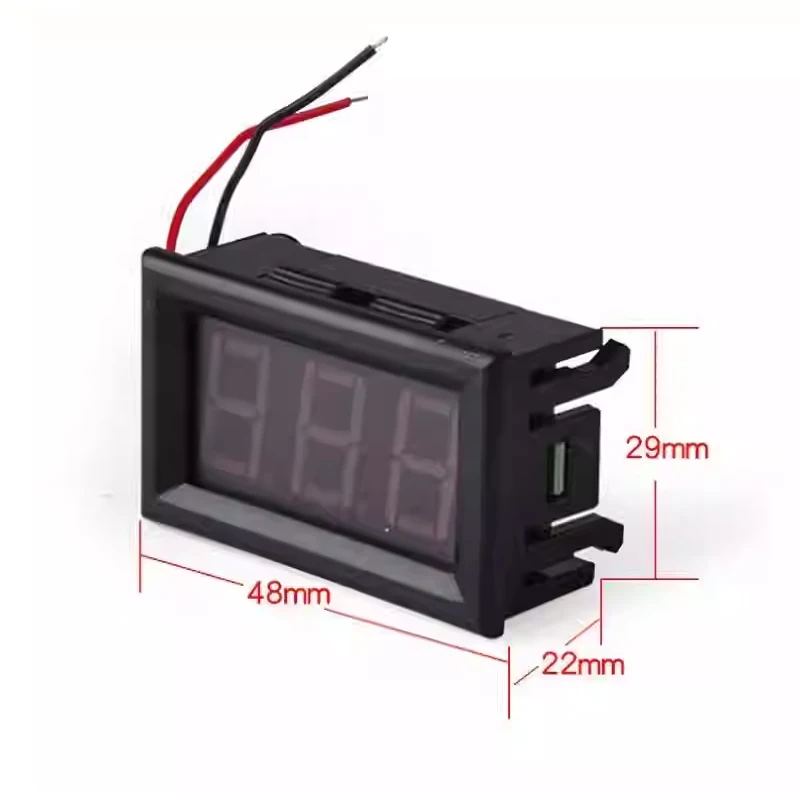 AC 70-500V 110V 220V 380V 0.56인치 LED 디지털 전압계 전압 측정기 전압 계측기 도구 2선식 빨간색 녹색 파란색 디스플레이
