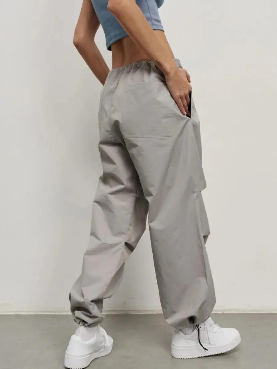 Bornladies Women's Chic Loose Cotton Pants Drawstring Ankle Cuffed Casual Long  American Style  Trousers New Autumn Winte