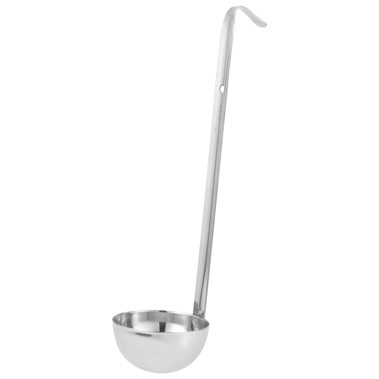 Stainless Steel Soup Ladle Reusable Metal Spoon With Hook Handle Food Serving Kitchen Tools Water Scoops Sauces Spoons Dining