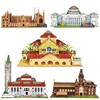 Peking Wuhan University Library 3D Wooden Puzzle World Famous College MIT Building Model Jigsaw Toy For Children Tsinghua Campus 5