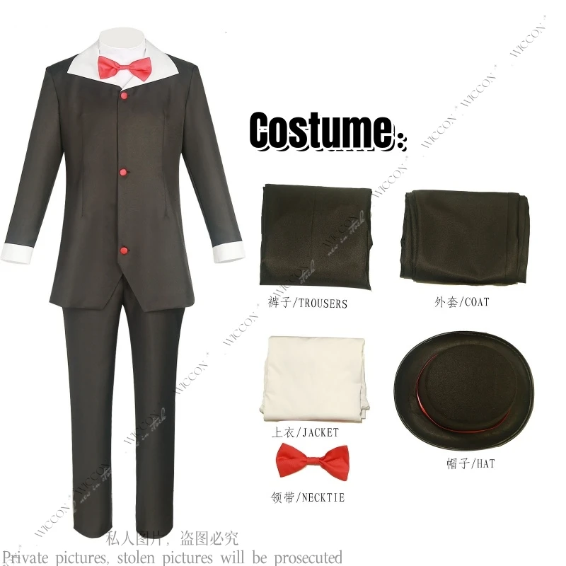 Anime Husk Cosplay Kostüm Wig Perücke Gloves And Claw Assembled Hazbin Cosplay Hotel Daemon Suit Prop Woman Man Set 13