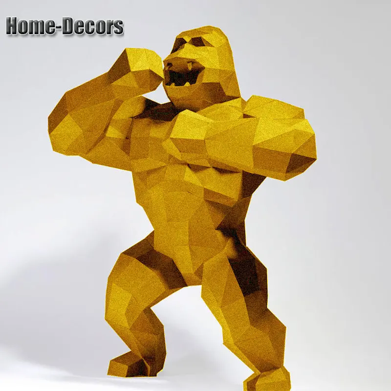 

3D Бумажная форма, необработанная модель Gorilla, складная бумага для работы, вечевечерние НКИ, «сделай сам», ремесло, домашний стол, пол, ремесло, Декор, статуэтки, миниатюры