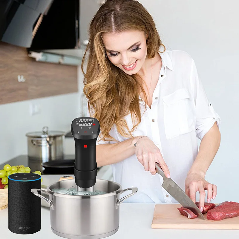 1100W 2nd Generation Waterproof Sous Vide Immersion Circulator Vacuum Slow Cooker with LCD Digital Accurate Control