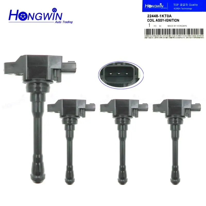 

4PCS 22448-1KT0A Ignition Coil for Nissan AD ALTIMA SENTRA JUKE MICRA QASHQAI NOTE Infiniti QX70 FX50 1.6L Renault KOLEOS 2.5L