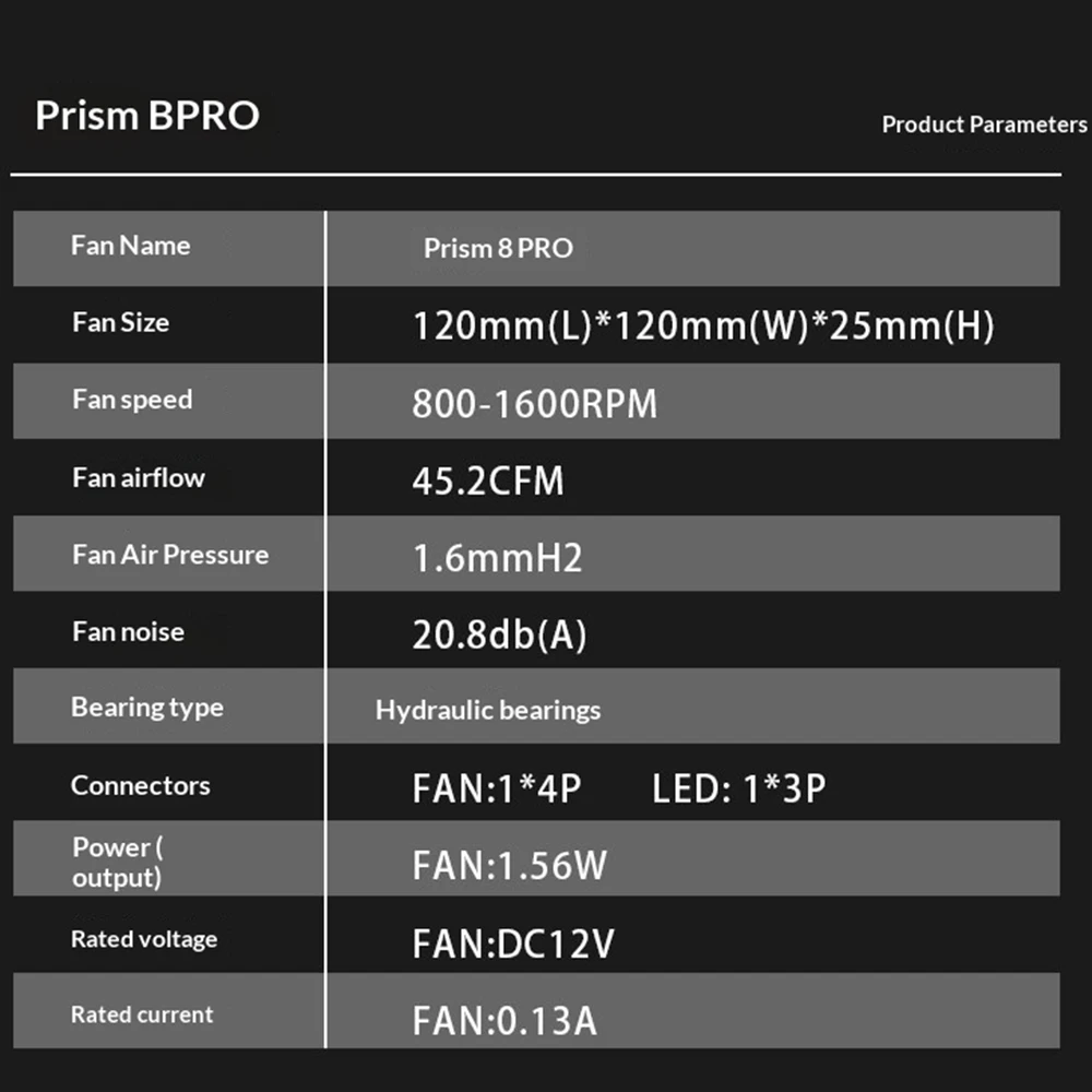Premium ARGB 12cm PWM Quiet Cooling Fan - High Airflow, Low Noise
