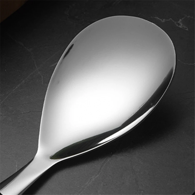 304 Stainless Steel Rice Spoon Thick Serving Scoop Non-stick Shovel Cooker Spatula High-temperature Resistant Kitchen Utensils
