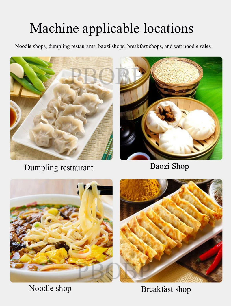Description Picture 3 of itemPBOBP Electric Pasta Maker Household Noodle Machine For Homemade 2.5mm Noodle Dumpling Wonton Skin Food Processors Kitchenaid