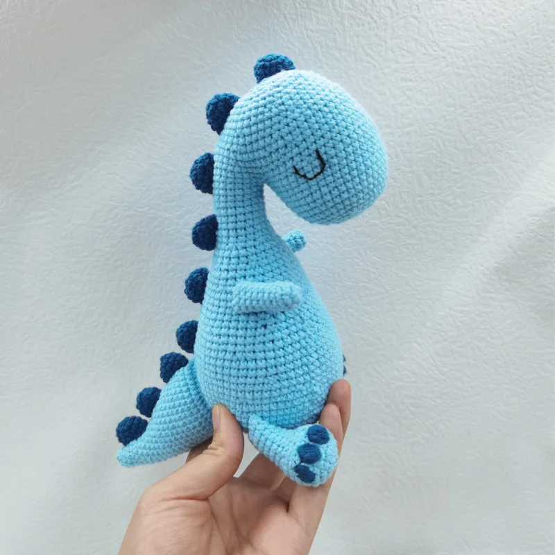 Algodão Crochet Baby Plush Dinossauro Boneca kawaii