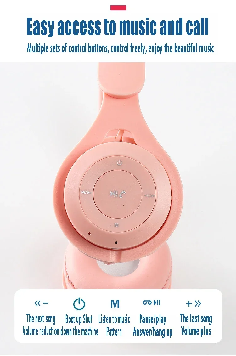 Wireless Bluetooth Headphones With Noise Reduction For Children_voghion.com