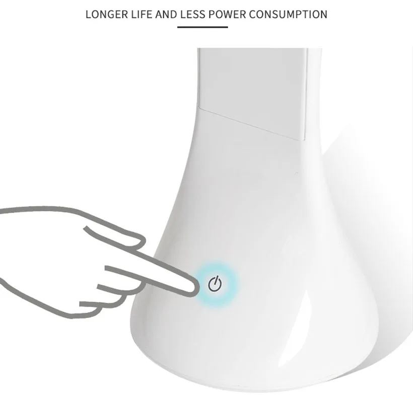 간단한 편리한 LED 책 선물 조명, 저주파 플래시, USB 충전, 접이식 터치, 눈 보호 테이블 조명, 5V