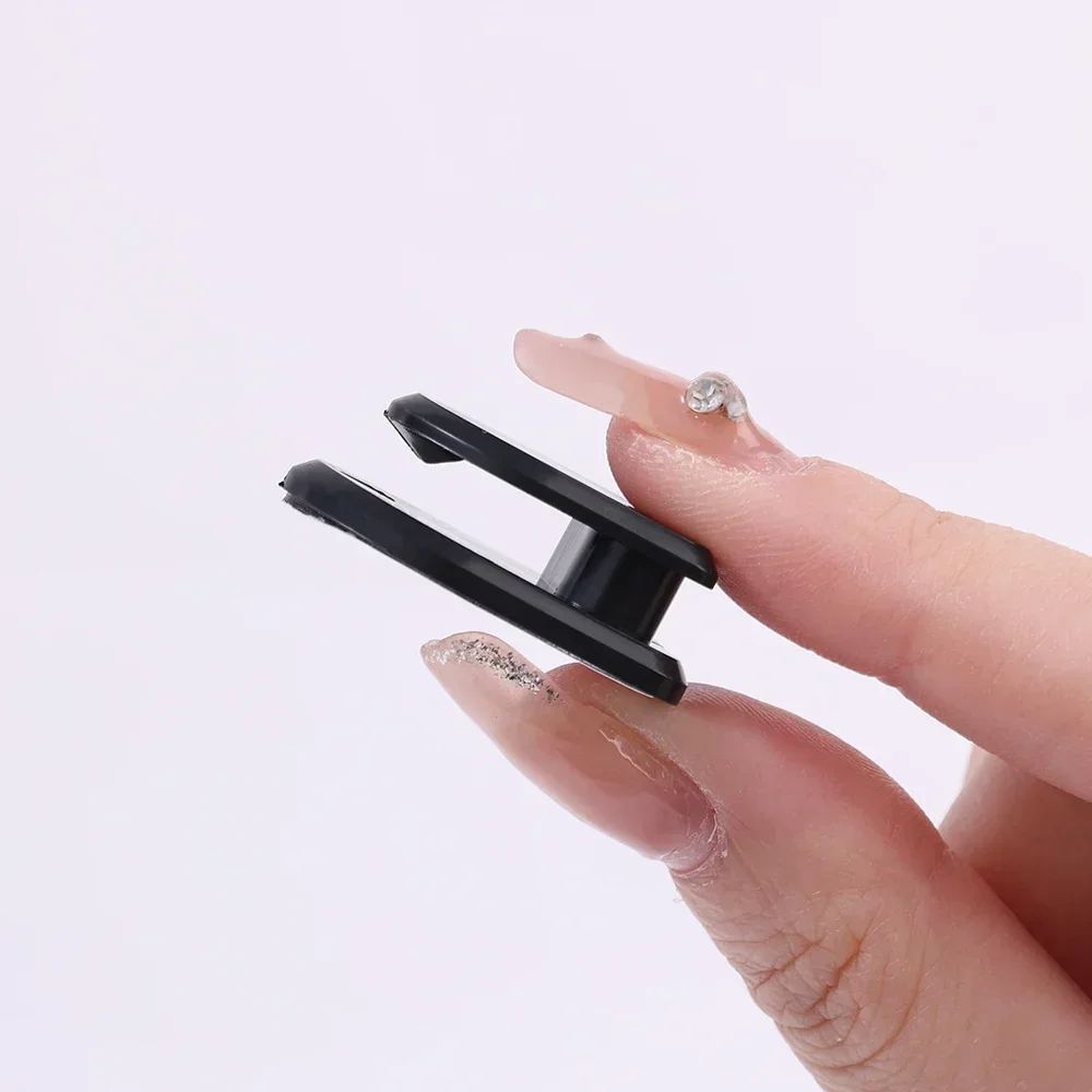 Black Plastic Self Adhesive Car Hooks for USB Cable Storage