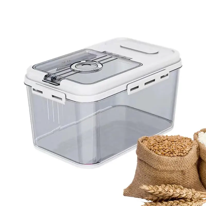 

Rice Holder Bin Magnetic Bin Dispenser For Rice Airtight Cereal Dry Food Storage Containers Rice Bucket Rice Storage Tank For