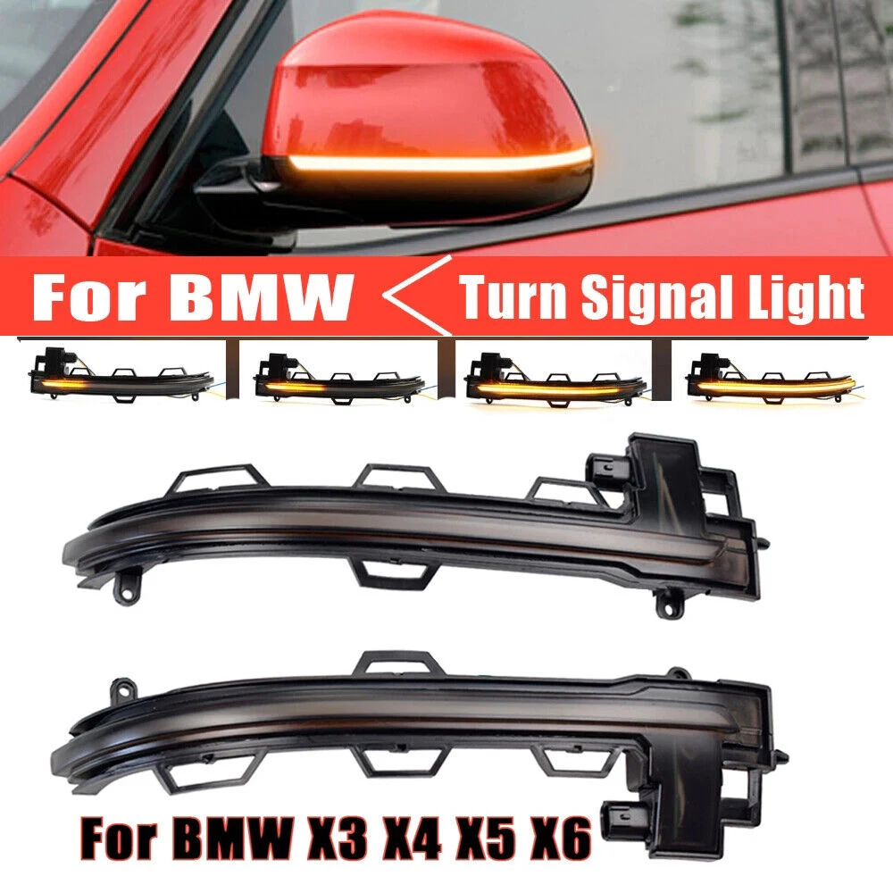 

2X LED Dynamic Turn Signal Light Side Mirror Sequential Blinker Indicator Lamp For BMW X3 F25 X4 F26 X5 F15 X6 F16 2014-2018