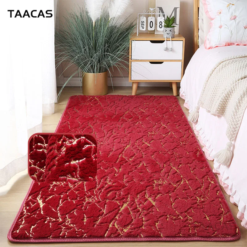 Tapis de chambre grise Fourrure moelleux doux pour salon Sol Shaggy moderne  Tapis blanc rouge noir tapis de sol personnalisable