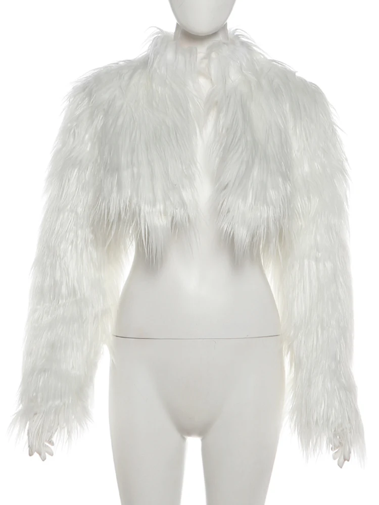 Warm Winter Furry Crop Jacket for Women