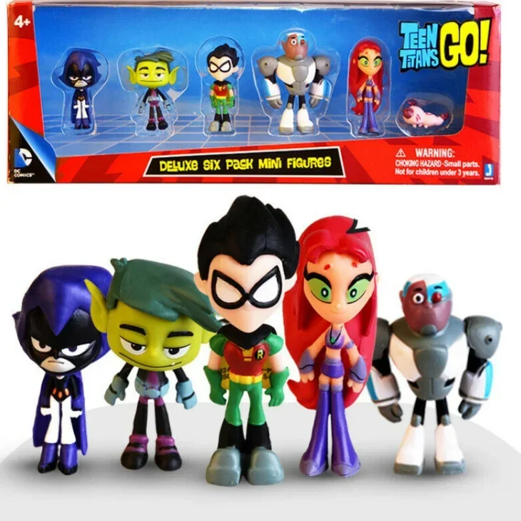 Teen Titans Go! ティーン タイタンズ 6体ミニフィギュアセット Teen Titans Go Deluxe Six Pack 6 Mini Figure set. New. Free Ship