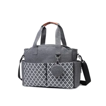 Borsa per pannolini per bambini di grande capacità Borsa per mamma impermeabile multiscomparto Tracolla regolabile Borsa per mamma resistente all'usura