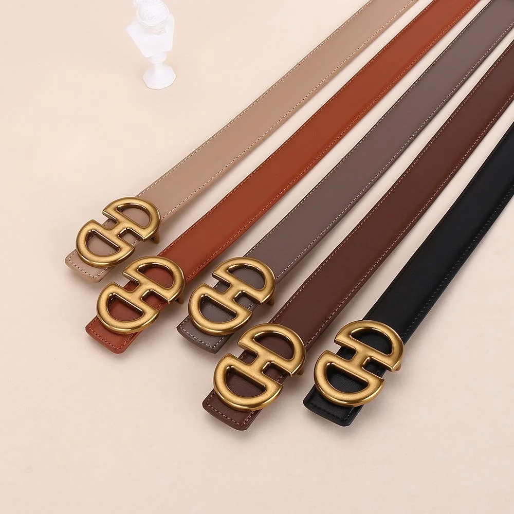 Curea de damă versatilă la modă explozivă, curea din piele simplă și de înaltă calitate, curea decorativă din denim pentru femei_voghion.com