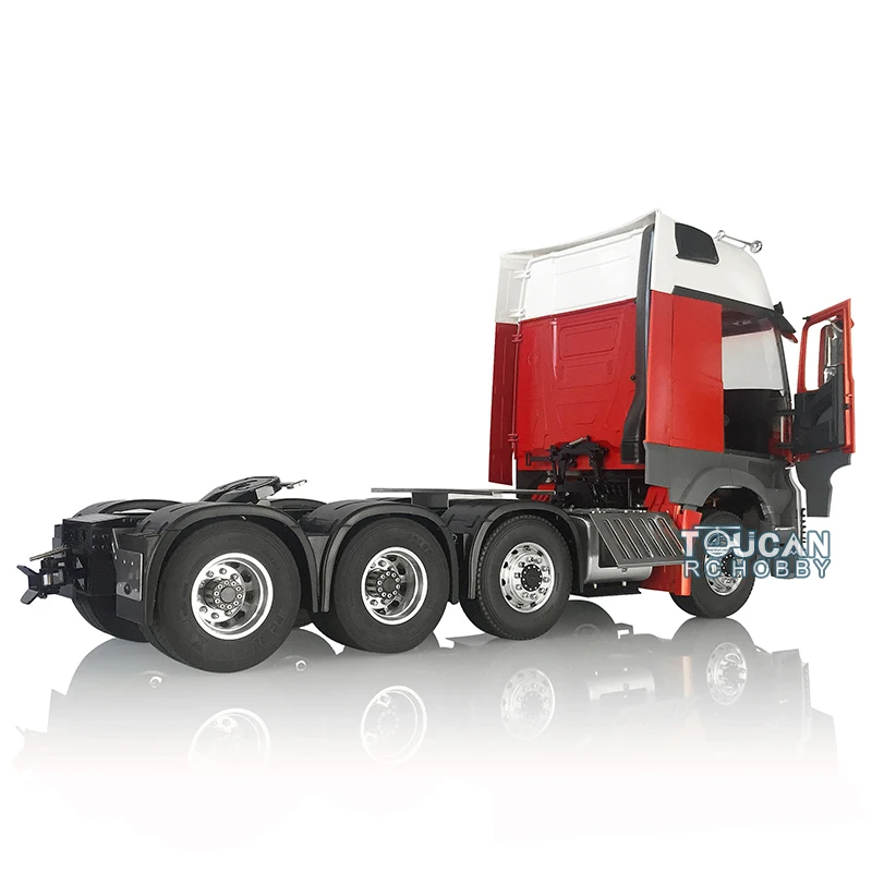 1/14 LESU 8*8 RC Painted Tractor Truck Metal Chassis KIT Cabin W/ Servo Motor 3Speed Gearbox Vehicle DIY Car Model for Adults 4