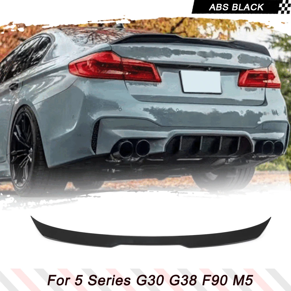 

ABS Glossy Black Car Rear Trunk Boot Lip Wing Spoiler for BMW 5 Series G30 G38 530i 540i F90 M5 Sedan 4-Door 2017-2022