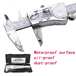 Digital Paquímetro Waterproof Calibrador IP54 Digital Caliper Stainless Steel Pachometer Measuring Tools Thickness Depth Gauge