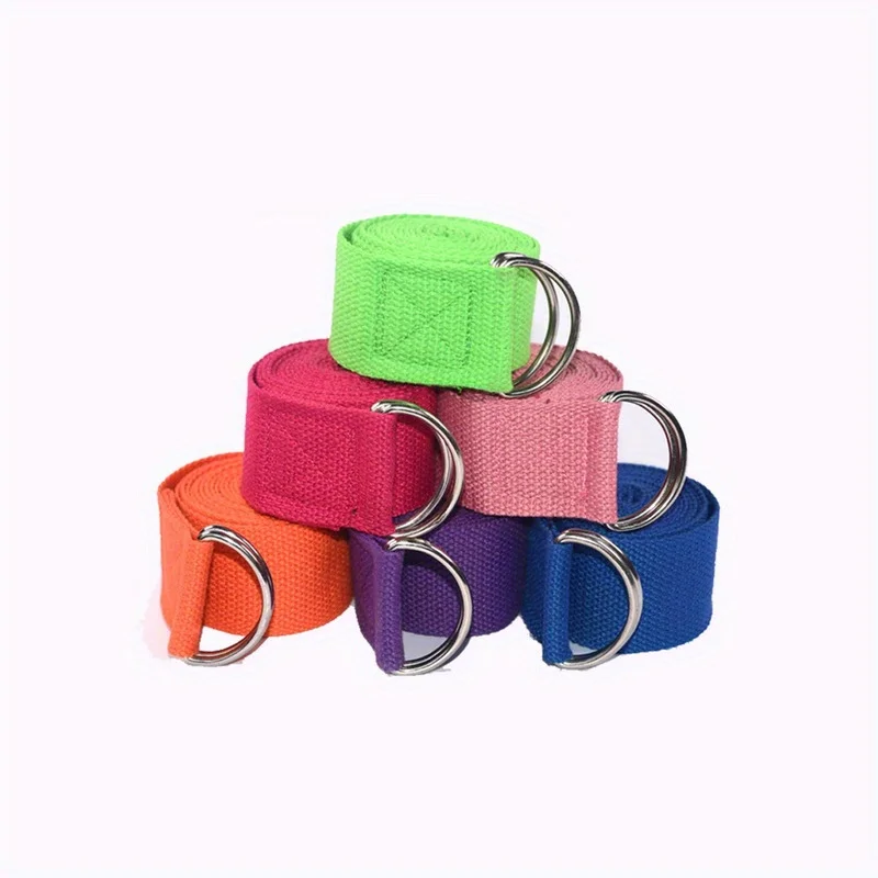Durable Cotton Yoga Strap Metal D Ring
