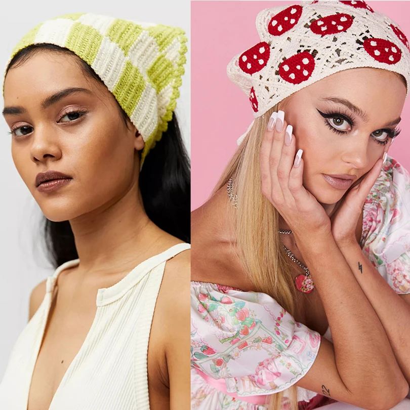 AWAYTR Sciarpa per capelli con fiore margherita Bandana all