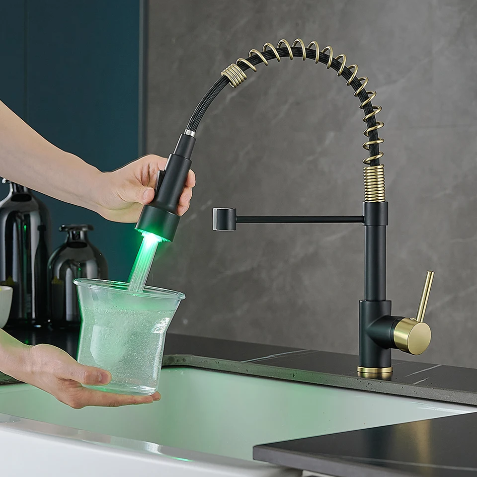 Stainless Steel Pull Down Kitchen Faucet Mixer