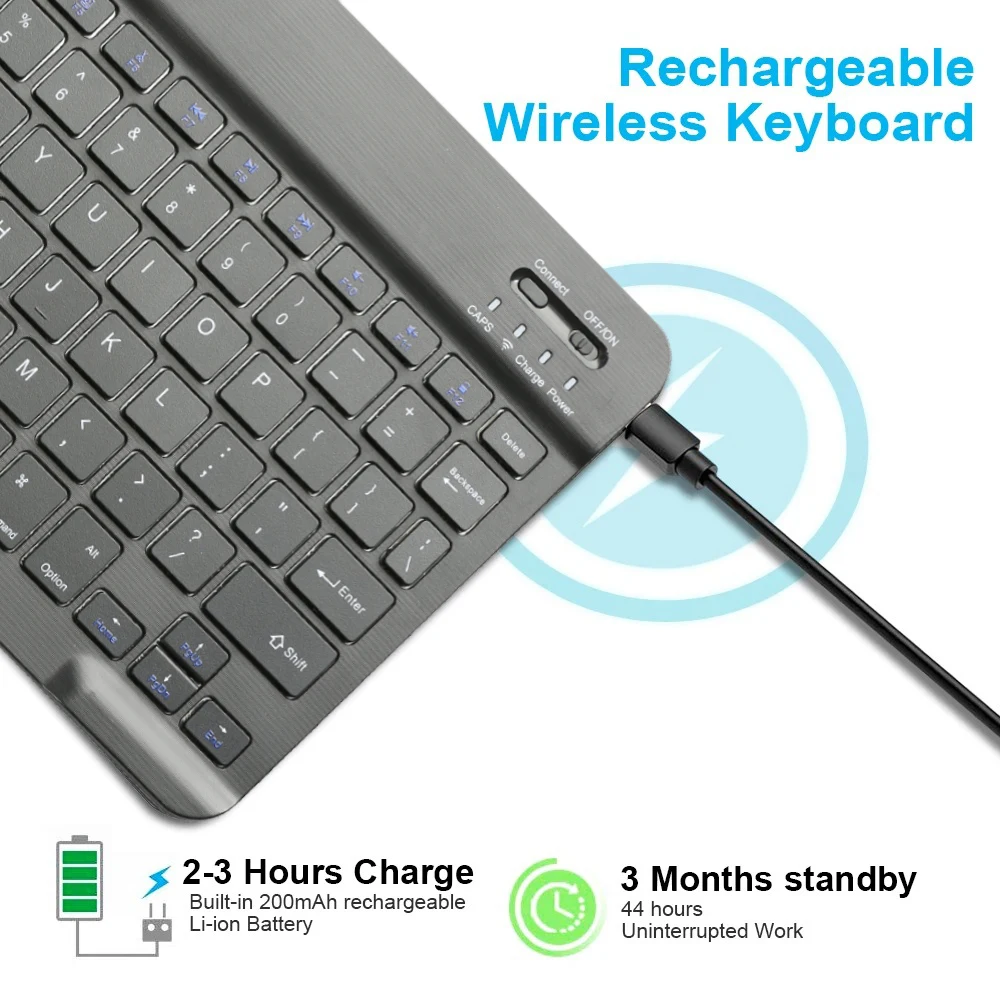 iPad 태블릿 용 Bluetooth 키보드 및 마우스 iPad 안드로이드 IOS 태블릿 Mac 노트북 용 슬림 미니 무선 키보드 마우스 콤보 세트