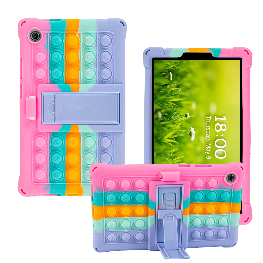 Durable Soft Silicone Kids Tablet Case with Kickstand