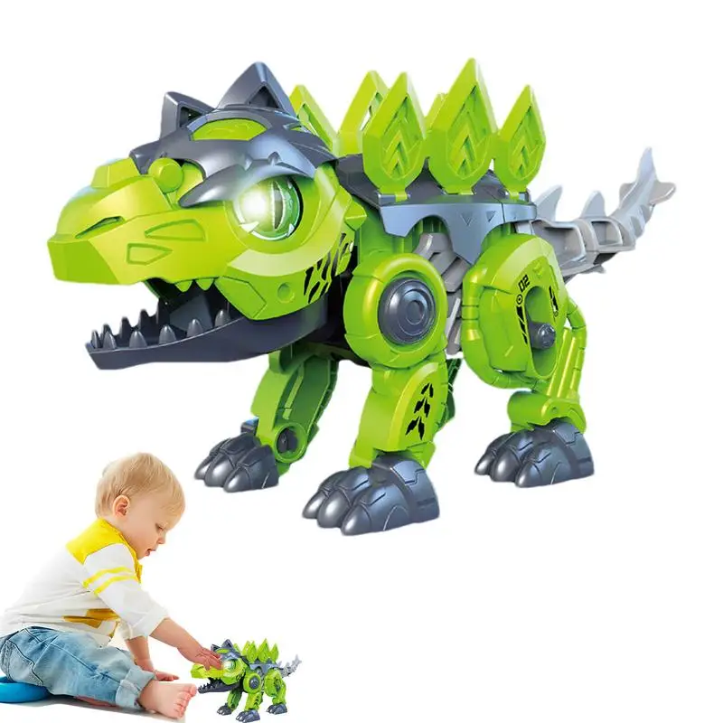 

Realistic Dinosaur Toys Roaring Dino Robot Interactive Electric Toys Light Up Musical Dinosaur Assembly Toy Dinosaurs Model Toys