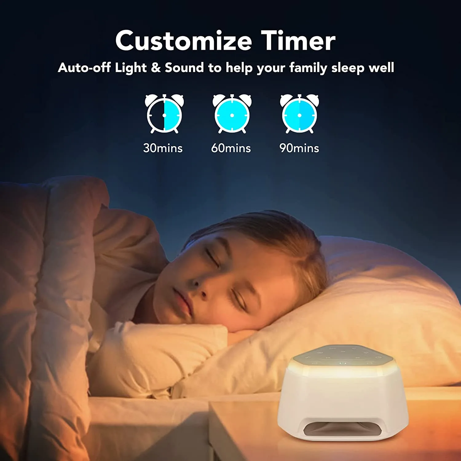 Baby White Noise Machine USB Rechargeable Timed Shutdown Sleep Machine Sound Player Night Light Timer Noise Player white noise machine