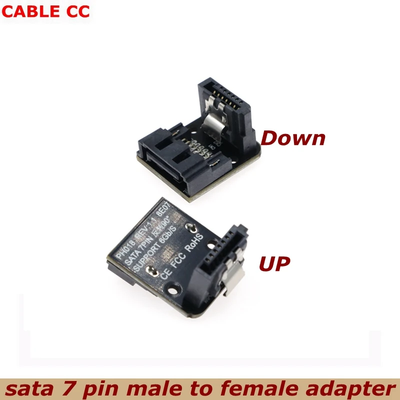 

Новый переходник SATA 7Pin «гнездо-штырь» под углом 90 градусов для компьютера чехол для материнской платы SATA последовательный кабель для передачи данных с замком