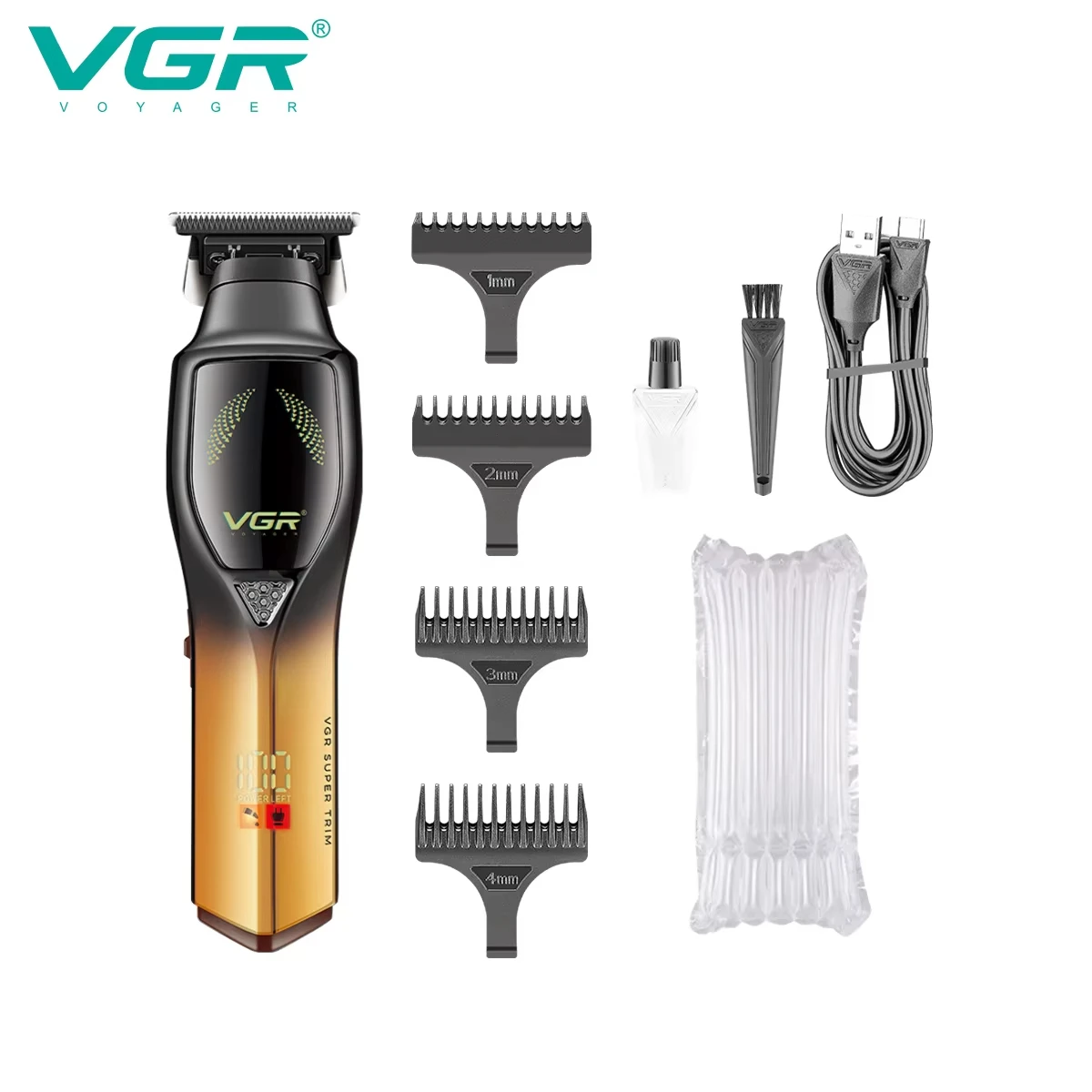 Vgr USB شحن مقص الشعر المهنية اللاسلكي الكهربائية...