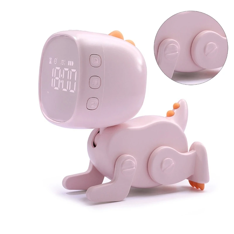 Dinosaur Alarm Clock Cartoon Alarm Clock Toddler Sleep Training Clock Night Lights Digital Alarm Clock Bedside Clock 4