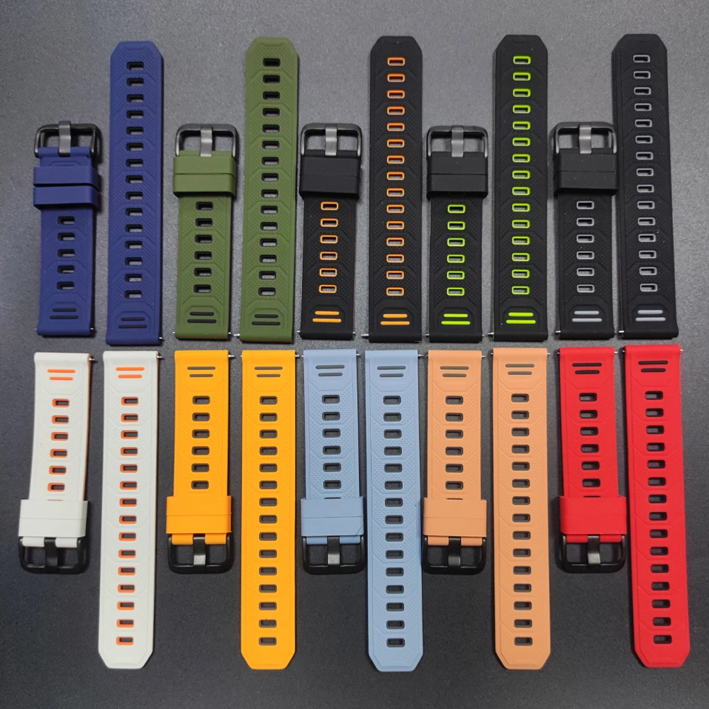 Enhanced Silicone Sports Strap, 22mm