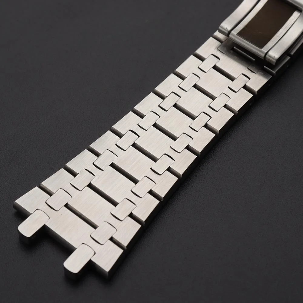 

For AP 15400 Audemars Piguet Royal Oak Watches Accessories 316L Stainless Steel Bracelet Strap Men Silver Watch Band 21mm 26mm