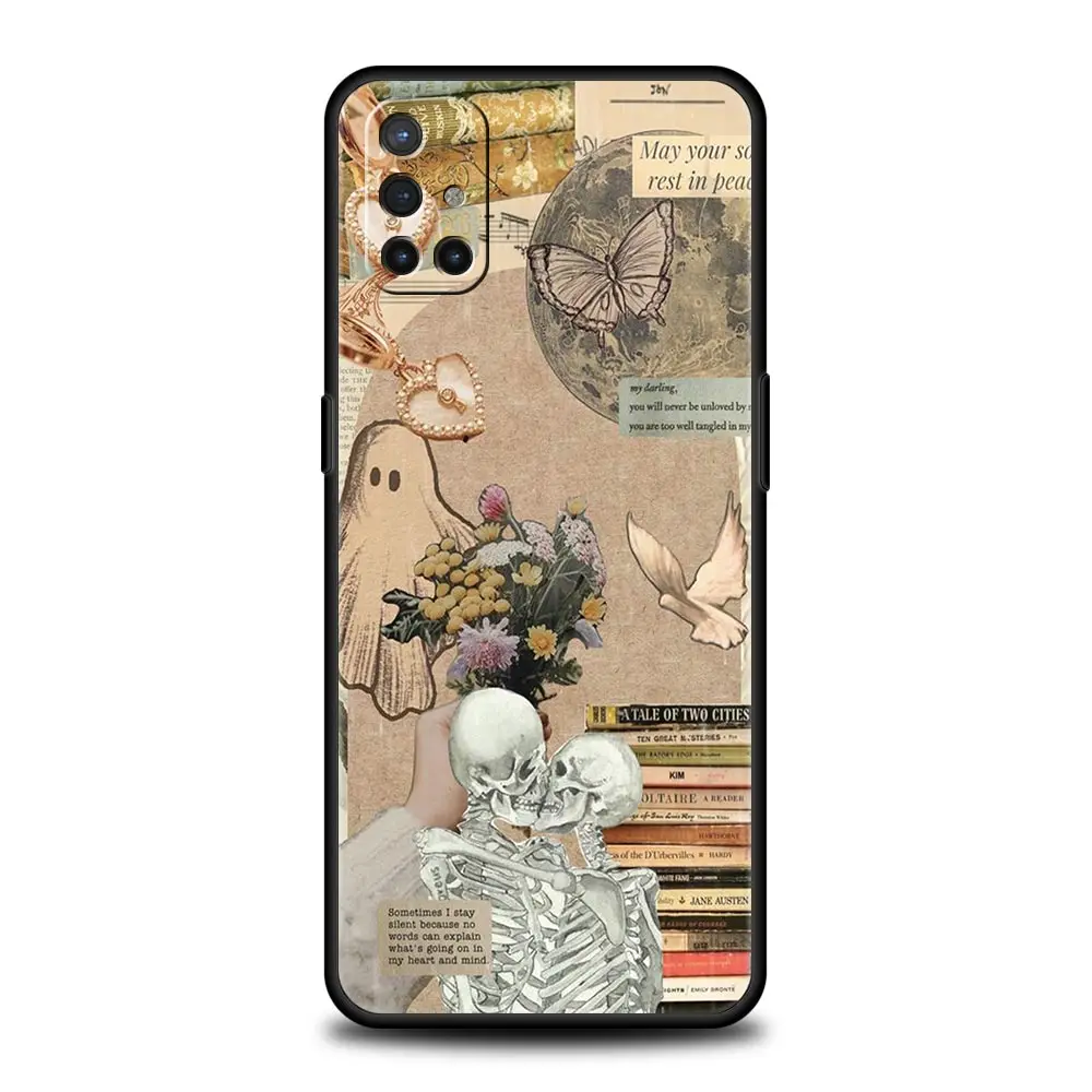Adorable Ghost-Themed Soft Black Phone Case
