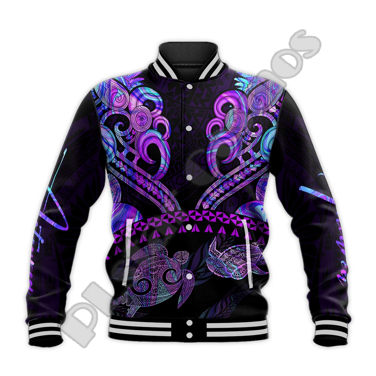 Custom Name Country Flag New Zealand Aotearoa Maori Tattoo Retro Overcoat 3DPrint Funny Harajuku Button Cotton Baseball Jacket B